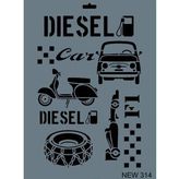 Rich New Seri N-314 35x25 cm Stencil