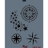 Rich New Seri N-343 35x25 cm Stencil