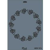 Rich New Seri N-574 35x25 cm Stencil