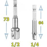 Rico Kk1314 1/2" 1/4" Lokma Adaptörü Bits Uç Seti 2 Parça