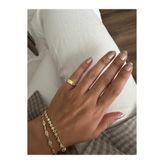ringbox Gold Elips Serçe Parmak Yüzüğü