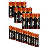 Rio 24Lü (12 Aa + 12 Aaa) İnce Ve Kalın Kalem Pil Seti Saat R03 Ve R6p Pili Çinko Karbon Pil Zn-C 1.5V