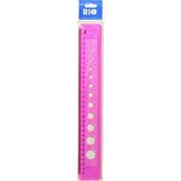 Rio Daire Şablonlu Cetvel 1-20 mm - Pembe