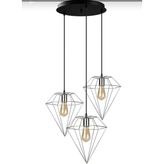 Riolight Kafes Krom Üçlü Sarkıt Avize Taban Çapı: 30CM
