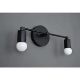 RİOLİGHT MODERN İKİLİ METAL DUVAR APLİK SİYAH