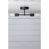 RİOLİGHT MODERN İKİLİ SİYAH METAL SARKIT AVİZE