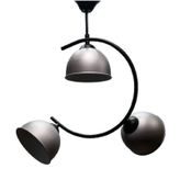 RİOLİGHT MODERN ÜÇLÜ GRİ BAŞLIK METAL SARKIT AVİZE