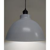 Riolight Retro Beyaz İçi Beyaz Tekli Metal Sarkıt Avize Çap: 33cm