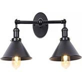Riolight RIO000636 Retro İkili Siyah Başlık Aplik