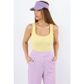 Ritnice Kadın Cotton Premium Doku Sarı Pamuklu Basic Fitilli Atlet - Sarı - Altın
