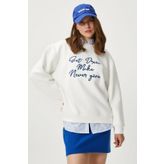 Ritnice Kadın Dress Nakışlı Ekru Mavi Sweatshirt