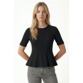 Ritnice Kadın Ella Siyah Peplum Bluz