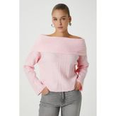 Ritnice Kadın Perla Grade Pembe Yumuşak Triko Kazak