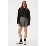 Ritnice Kadın Vegas Siyah Şardonlu Crop Sweatshirt