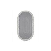 Rixo Çift Taraflı Jüt Gri Oval Halı, 100X200