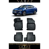 Rizline Citroen C-Elysee 2024 Model Siyah 3D Havuzlu Paspas