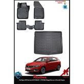 Rizline Fiat Egea 2017 Hatchback - Stepneli Bagaj Havuzu ve Havuzlu Paspas ve Ton Koku - Siyah