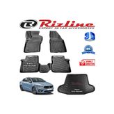 Rizline Fiat Egea 3D Paspas + 3D Bagaj Havuzu Sedan 2015-2020 Arası Siyah Set