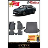 Rizline Fiat Egea Sedan 2015 Sonrası 3D Havuzlu Paspas & Bagaj Havuzu Seti + ( HEDİYELİ ! )