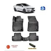 Rizline Renault Megane 4 Sedan 2016 Sonrası Uyumlu 3D Havuzlu Paspas Asma Koku Ve Numaratör Hediyeli