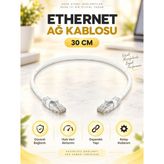 RJ45 Ethernet Ağ Kablosu 30 cm Modem Router Lan Patch Kablo