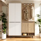 Robin Home Portmanto Vestiyer Ayakkabılık Metal Ayaklı Beyaz
