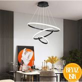 Robin Modern Üçlü 3 Lü Sarkıt Avize Beyaz Ledli - Siyah