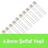 Robocombo 10 Adet 4.8 mm Şeffaf Yeşil Mantar Led