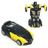 Robota Dönüşen Araba Transformers It Bırak - Bugatti Modeli - Sarı