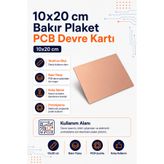 RobotikDepo 10x20 cm Bakır Plaket - PCB Devre Kartı