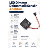 RobotikDepo LED Dimmer Dokunmatik Sensör Anahtarı