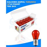 Robust Halojen Ampul | 12V 21W P21W | 10’lu - Turuncu