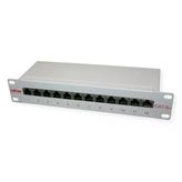 Rolıne 10" Patch Panel 12 Port, Cat.6a (Sınıf Ea), Korumalı