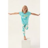 Roly Poly 3394-2 Kız Çocuk Çiçekli Kısa Kol Pijama Takım