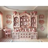 Romantik Pembe ile Dolu Arka Plan 200X150CM, Stüdyo Fonu - -