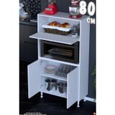 Rona 80 cm Çok Amaçlı Mutfak Kiler Dolabı Raflı Mikrodalga Fırın Standı Banyo Dolabı 80x150x32 cm