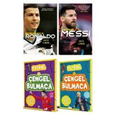 Ronaldo + Messi + Futbol Cengel Bulmaca Seti (4Kitap)