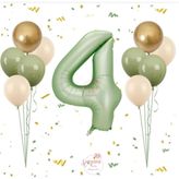 Rönesans Su Yeşil Rakam Balon Seti Yaş-4