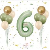 Rönesans Su Yeşil Rakam Balon Seti Yaş-6