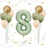 Rönesans Su Yeşil Rakam Balon Seti Yaş-8