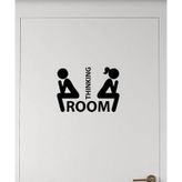 Room - Thinking Banyo Kapısı Sticker Yapıştırması