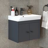 Roomart Ada Lavabolu Mat Suntalam Banyo Alt Dolabı 60 cm - Antrasit