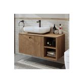 Roomart Ayaksiz Lavabolu Mdf 95 Cm Cekmeceli Lotus Oval Lavabolu Banyo Dolabi