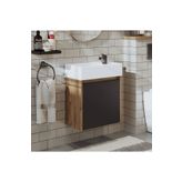 Roomart Ayaksiz Tek Kapakli Lavabolu 50 Cm Banyo Dolabi 1958