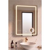 ROOMART Banyo Ayna Üst Dolabı, Gün Işığı Kumlamalı Dokunmatik Ledli Ayna, 60x80 cm