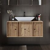 Roomart Gusto Ayaksız Lavabolu Mdf 105 Cm Çekmeceli Banyo Dolabı Beyaz