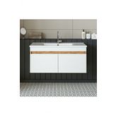 Roomart '' Lavabolu '' Atlantik-beyaz Mat Mdf 100 Cm Banyo Alt Dolabı
