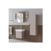 ROOMART Likya Kapaklı Lavabolu 50 Cm Banyo Alt Dolabı + Üst Dolabı + Banyo Boy Dolabı