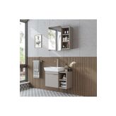 ROOMART Likya Mdflam Lavabolu Banyo Dolabı Takımı, Tek Kapaklı 72 Cm Lavabolu Banyo Alt Dolabı + Üst Dolabı
