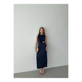 Roserella Tekstil RUBY Midi Elbise - Lacivert